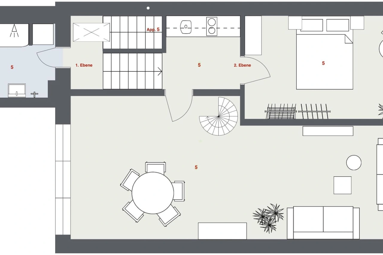 65qm *Design-Maisonette-Wohnung* bis 7 Personen — photo 39 of 40